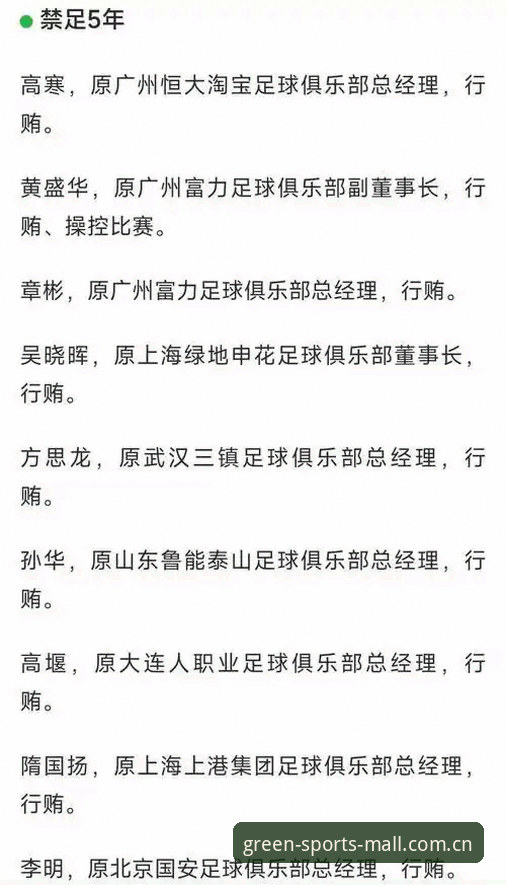绿茵体育平台全面评测：中国足协第三批禁足名单深度解读